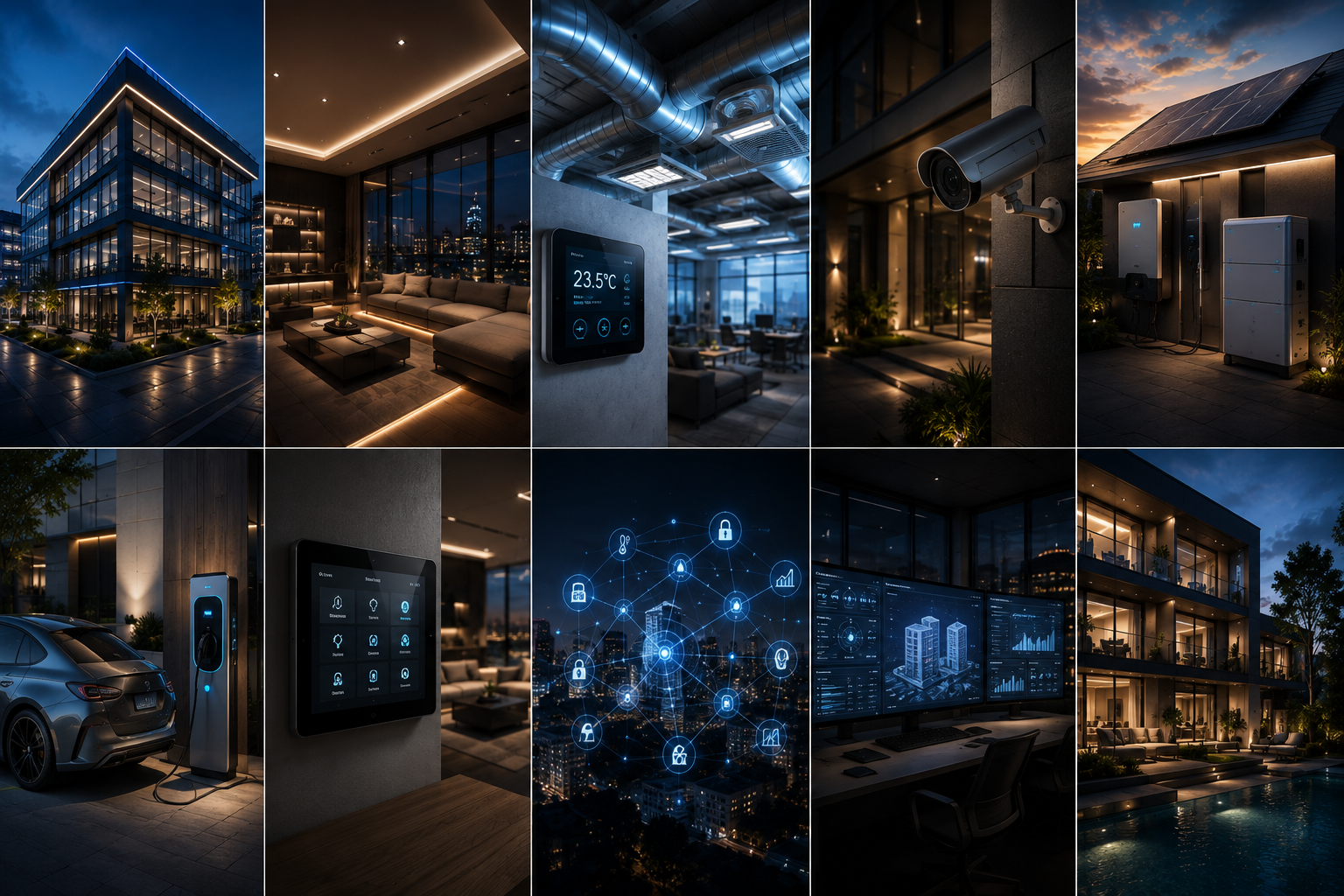 MITRONIX smart building, lighting, HVAC, security, solar, battery storage, EV charging, IoT, software and integrated automation solutions